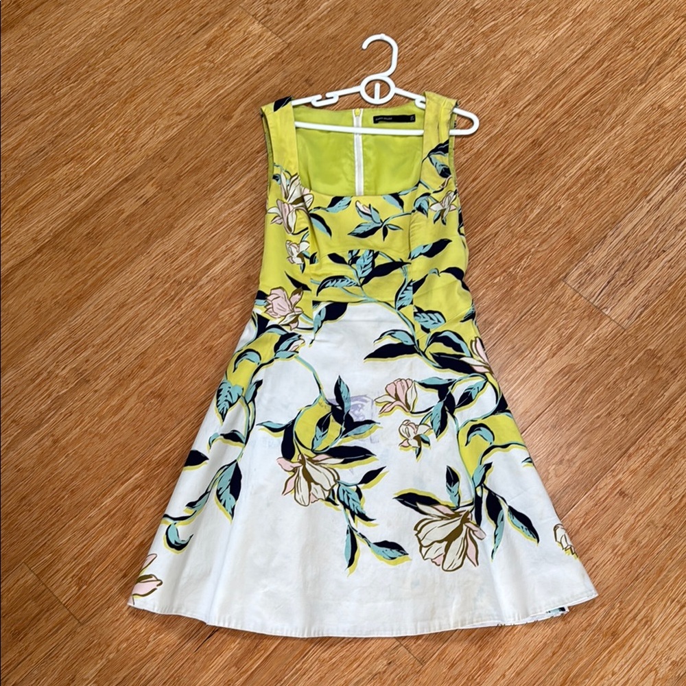 Vibrant Yellow Floral Dress